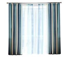 FU_BIN Streifenvorhänge, Hakenvorhänge, Baumwolle und Leinenvorhänge Schattierung 70%