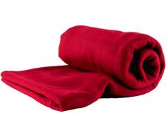 Betz Luxus MAXI Fleecedecke Kuscheldecke Farbe Dunkel Rot Größe 140x190 cm Qualität: 220 g/m²
