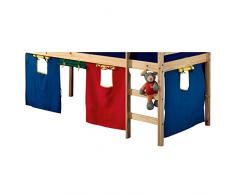 IDIMEX Spielvorhang Erik Bettvorhang Vorhang zu Hochbett Rutschbett Kinderbett 4-farbig