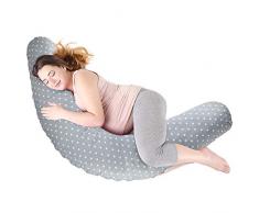 Stillkissen & Lagerungskissen Luchild 190cm Schwangerschaftskissen zum Schlafen Seitenschläferkissen XXL Stillkissen Bezug 100% Baumwolle Multifunktionales maschinenwaschbar Neu (Dot)