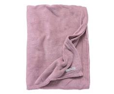 Esprit Mellows Plaid Decke Tagesdecke Kuscheldecke Wohndecke Couchdecke Sofadecke - Größe 150 x 200 cm - Farbe hellgrau / braungrau / dunkelgrau / beige / natur / rot / rose / hellblau / grün