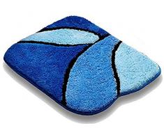 Ilkadim Blatt Badematten Badteppiche WC Vorleger WC Deckelbezug in verschiedenen Größen geprüft nach Oeko-TEX Standard 100 (50 x 60 cm Hänge-WC)