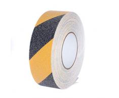 [20m x 50mm] Antirutsch Klebeband, Stark Sicherheitsband rutschfest, Anti-Rutsch-Klebeband Schritte Band Aufkleber für Innen- und Außenbereich, Gelb & Schwarz Streifen TKD5036 Black Yellow
