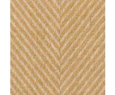 URBANARA Decke “Salantai“ 100% Schurwolle, Senfgelb/Creme 140cm x 220cm, Wolldecke, Tagesdecke, Sofadecke, Überwurf, Plaid