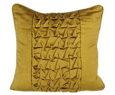 The HomeCentric Grün Kissenbezüge 50 x 50 cm, Samt Kissenbezug, Handgemachte Dekokissenbezug Zitronengras - Lemon Grass Knots