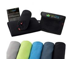 ZenTowel Mikrofaser Handtuch I Leicht & Saugfähig I Premium Fitness Handtuch I Ideal als Sporthandtuch, Reisehandtuch & Badetuch (50 x 110 cm, Schwarz)