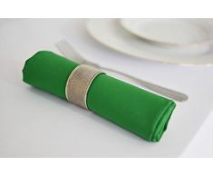 Rollmayer FEINE STOFFSERVIETTEN KAFFEESERVIETTEN TISCHSERVIETTEN (Grün 25, 25x25cm)