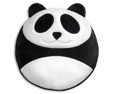 Leschi WÄRMEKISSEN lindert Rücken- und Bauchschmerzen/für Mikrowelle und Ofen/Körnerkissen für Damen, Kinder und Babys/Panda Bao, schwarz weiß