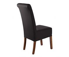 SCHEFFLER-HOME Marie Stuhlhusse, Stretch-Husse Stuhl-Bezug bi-elastische Fleckschutz-Husse, Schutz-Abdeckung mit Gummiband, Sitzhöhe bis 17-19cm - Schwarz