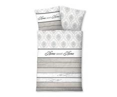 Beauty.Scouts Microfaser Satin-Bettwäsche Hedi, sturmgrau, 135 x 200 cm, Bettwäsche, Schlafzimmer, Bettwäscheset