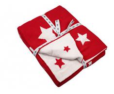Spiegelburg 12348 Strickdecke BabyGlück, rot (ca. 80 x 80 cm)