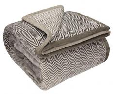 Betz Kuscheldecke Wohndecke XXL Monte-Carlo Größe 150x200 cm Farben Beige, Grau, Blau Farbe beige