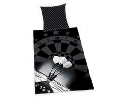 Bettwäsche- Set Dart Microfaser-Bettwäsche, Kopfkissenbezug ca. 70x90cm, Bettbezug ca. 140x200cm, 100% Polyester,mit leichtläufigem Reißverschluss