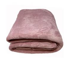 JEMIDI XL Tagesdecke Microfaser Bett & Sofaüberwurf 200cm x 1500cm Tagesdecke Bett & Sofaüberwurf Bettüberwurf Sofa Tages Decken Betthusse XXL Decke Altrosa 200cm x 150cm