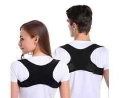 Haltungskorrektur Rückenstütze Rücken Geradehalter Schultergurt Haltungstrainer, Posture Corrector für Herren und Damen Haltung Verbessern Rückentrainer Mit Elastischen Nähten (schwarz)