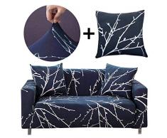 Bikuer Elastischer Sofabezug 3 Sitzer,Stretch Friheten Sofa-Überwürfe Mode Beliebt Klassisch Muster Spandex Sofabezug Für 1 Kostenloser Kissenbezug