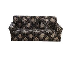 Meiju Elastischer Sofabezug Ecksofa, Sofa Überwürfe Sesselhussen Hautfreundlich Stretch Abdeckung Elastischer Antirutsch Stretchhusse Weich Möbelschutz (3 Sitzer 195-230cm,Barock)
