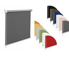 THERMOROLLO VERDUNKLUNGSROLLO 80x150 cm NATUR FENSTERROLLO MIT THERMOBESCHICHUNG 100% ABDUNKLUNG INKL. SEILZUGHALTER