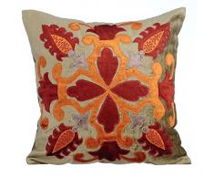 The HomeCentric Grün Kissenbezüge 35 x 35 cm, Samt Kissenbezug, Handgemachte Dekokissenbezug Salbeigrün - Vintage is Back