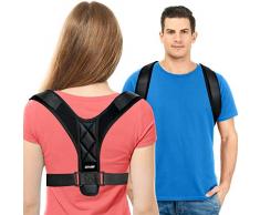 Schultergurt Haltungskorrektur Geradehalter für Rücken Schulter, Haltungskorrektur Rücken Herren Damen, Verstellbare Obere Rückenstütze Haltungstrainer Posture Corrector (mit 2 Schulterpolster)