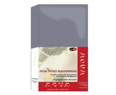 CelinaTex Aqua Wasserbett Boxspringbett Spannbettlaken 180x200-200x220 cm Platin grau Baumwolle Bettlaken Elastan