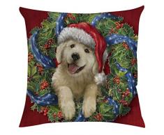 Ashui Leinen Kissen Bezüge Sofakissen Zierkissenbezug Sitzkissenbezüge Couchkissen Kissenbezug Bettwäsche Weihnachten Dekokissen Kopfkissenbezug Kissenhülle Kissenbezüge Sofa Kissen Cover 45X45 cm