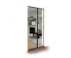 JAROLIFT Fliegengitter Magnetvorhang für Türen 110 x 220cm, schwarz, individuell kürzbar (Höhe und Breite)