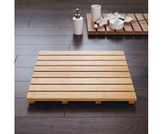 Ridder 21105211 Holzvorlegerost, Saunamatte, Bambusmatte ca. 52 x 52 cm, Grating natur