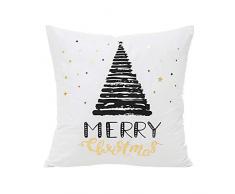 DOGZI Halloween Kissen Bettwäsche Weihnachten Sofa Dekokissen Kissen Weihnachten - Frohe Weihnachten Gold Foil Printing Sofa Taille Wurf Kissenbezug
