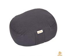Yogilino® Reise Meditationskissen Mini oval Basic, grau