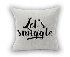 Nunubee Kissenbezug Weihnachts-Serie Leinenmaterial deko Dekoration deko Kissen deko Wohnzimmer Autodekoration, Englisches Alphabet 33 45x45CM