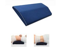 LandJoy Lendenkissen Keilkissen Orthopädisches Schlafkissen Lordosenstütze Bett Kissen aus Memory Schaum für Ischias Schwangerschaft Nacken-oder Beinschmerzen, 28x60cm