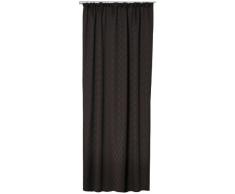 Verdunklungsgardine Übergardine blickdicht modernes Rauten Muster Vorhang Gardine B/H ca. 135x245 cm Kräuselband oder Metall Ösen Farbwahl (Kräuselband braun)