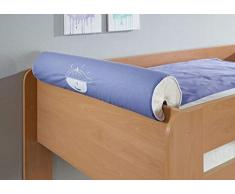 Froschkönig24 Nackenkissen Nackenrolle für Spielbett Hochbett Etagenbett Blau/Boy