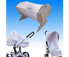 BUGGY KINDERWAGEN BABYSCHALE UNIVERSAL MÜCKENNETZ INSEKTENSCHUTZ MOSKITONETZ BALDACHIN
