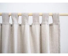 Schlaufenvorhang aus Leinen. Leinen Vorhang. Leinenvorhänge/Leinengardinen