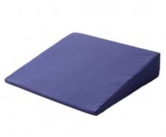 Orthopädisches Keilkissen, Sitzkissen, Sitzkeilkissen, mit 100 % Baumwollbezug, Für Auto & Büro zur Entlastung der Bandscheiben und des Rückens, Optimaler Härtegrad, L 38 x B 38 x H 8/1 cm, Blau