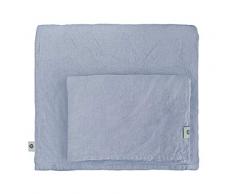 Linen & Cotton Stonewashed Leinen Bettwäsche, Bettwäsche Set Caelum, 100% Leinen - 140 x 200cm (Single), Blau