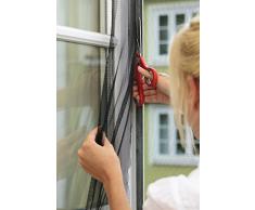 tesa Fliegengitter für Türen, beste tesa Qualität, anthrazit, durchsichtig, 1,2m x 2,5m