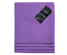 Homescapes Servietten Set 4 teilig lila unifarben 45 x 45 cm aus 100% reiner Baumwolle, Stoffservietten lila
