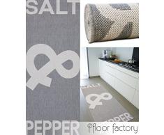 floor factory Küchenteppich Salt&Pepper grau 80x200 cm - günstiger Küchenläufer