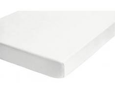 Biberna 77866/001/388 Jersey-Elastic Spannbetttuch / 120 x 200 cm - 130 x 220 cm / Farbe: weiß
