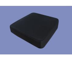 Viskoelastisches Sitzkissen viscoelastisches Anti Dekubitus Sitzpolster 40 x 40 x 10 cm SCHWARZ Memory Schaum Visco Foam Visko für Rollstuhl Auto LKW Bürostuhl Chefsessel Kissen weich Soft H1 (RG 60)