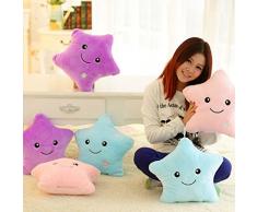 1 STK. Stern geformt Plüschkissen, Zusatz für Kinderzimmer Kinderbett - Blau