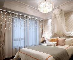 ZYCLSSRV Acryl Schneeflocke kristall perlen Vorhang,College Europäischen Stil dekorative gardinen Partition-Vorhang-Wohnzimmer-Schlafzimmer-C
