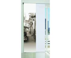Home Fashion 86453-721 Schiebevorhang Digitaldruck Salerno, Sand / 245 x 60 cm Dekostoff-Seidenoptik