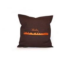 SONDERPREIS Kissenhülle BERLIN Skyline gestickt Kissen Kissenbezug 40x40 cm