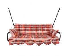 PATIO Auflagen Set Minorca 184 für Hollywoodschaukel Polsterauflage Sitzkissen Rückenkissen Seitenkissen Gesteppt B001-23PB