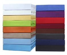 WASSERBETTEN & BOXSPRINGBETTEN Spannbettlaken von NatureMark Jersey 200x220cm +40cm Steghöhe riesige FARBAUSWAHL (200 x 220 cm, natur / creme)