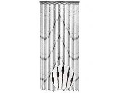 Kobolo Türvorhang Holzperlenvorhang Wood schwarz 31 Stränge 90x200